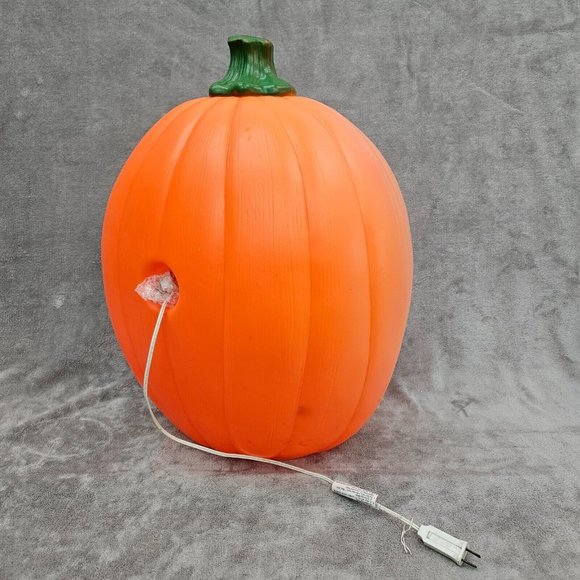 Vintage 1997 Grand Venture blow mold 24" Lighted pumpkin jack-o-lantern USA - Picture 7 of 15